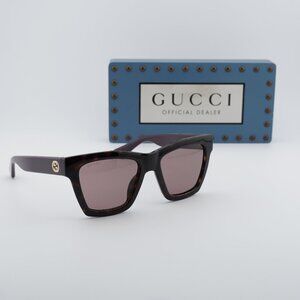 Gucci GG1714S 007 Square Sunglasses - Havana/Lilac